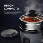 Panela Elétrica de Arroz 0,6L Oster Grafite 220v: prática, compacta e com manter aquecido para o arroz sempre no ponto. - Imagem 5
