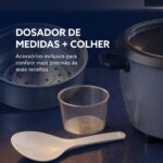 Panela Elétrica de Arroz 0,6L Oster Grafite 220v: prática, compacta e com manter aquecido para o arroz sempre no ponto. - Imagem 9