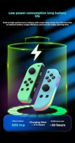 Controle RGB sem fio Waillynice para Switch/OLED com Bluetooth, vibração e sensor de movimento para jogo imersivo - Imagem 5