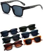 Óculos de Sol Retro Retangular Unissex com proteção UV-400 e estilo para comprar agora - Imagem 7