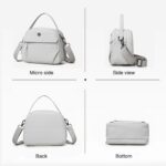 Bolsa tiracolo pequena feminina em nylon, prática e leve para celular e viagem. - Imagem 4
