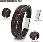 Pulseira de couro masculina trançada: estilo e personalidade para presentear pai, filho ou namorado - Imagem 3