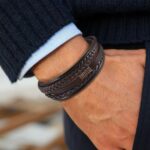 Pulseira de couro masculina trançada: estilo e personalidade para presentear pai, filho ou namorado - Imagem 5