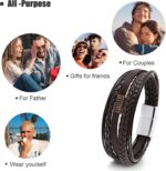 Pulseira de couro masculina trançada: estilo e personalidade para presentear pai, filho ou namorado - Imagem 7