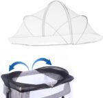 Baoblaze rede capa dobrável para berço: proteção respirável e universal para bebê, fácil de instalar e ideal para casa ou viagem - Imagem 4