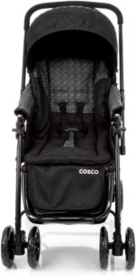Cosco Kids Carrinho de Bebê Reverse Preto Rajado, conforto e praticidade com alça reversível e 3 posições de inclinação. - Imagem 3