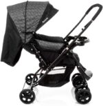 Cosco Kids Carrinho de Bebê Reverse Preto Rajado, conforto e praticidade com alça reversível e 3 posições de inclinação. - Imagem 5