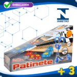 Patinete 3 Rodas Infantil Azul com Luzes e Sons, cesta e freio traseiro, suporta até 35kg. - Imagem 5