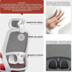 Cadeira Ergonômica com Apoio de Cabeça e Lombar, Encosto Alto em Malha, 10cm de Conforto, Giratória e Ajustável, Vermelha - Imagem 6