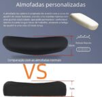 Cadeira Ergonômica com Apoio de Cabeça e Lombar, Encosto Alto em Malha, 10cm de Conforto, Giratória e Ajustável, Vermelha - Imagem 7