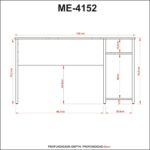 Mesa gamer ME4152 Preto/Azul com tampo anatômico, nicho para CPU e espaço para 2 monitores. - Imagem 7