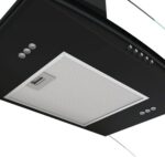 Coifa de Parede Fogatti Vidro Curvo 60cm: alta sucção 550m³/h, 3 velocidades e design black 220V para sua cozinha. - Imagem 3