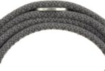 Cinto masculino FALETO de lona 130 cm com fivela D dupla, estilo casual militar e ajuste confortável em preto. - Imagem 4