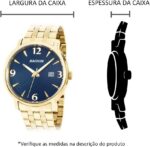 Relógio Magnum Masculino Ma34594a Dourado com resistência à água para um visual casual e elegante - Imagem 3