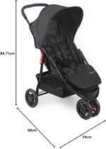 Cosco Kids Toffy: carrinho de bebê leve, moderno e confortável, com 3 rodas, inclinação múltipla e capota com visor. - Imagem 13
