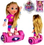 Boneca hoverboard bate e volta com luz e som para brincar com movimento, diversão e presente ideal para crianças - Imagem 9