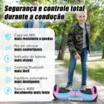 Hoverboard Elétrico 6.5" com LED: equilíbrio automático, bateria durável e diversão segura para crianças e adultos - Imagem 4