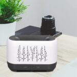 Umidificador automático Grcfumo 200ml, umidificador de névoa silenciosa com copo de medição, umidificador de névoa fria de chama oca para um sono confortável (White) - Imagem 3