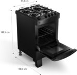 Consul Fogão 4 bocas Preto com mesa esmaltada CFO4ZAE Bivolt: praticidade e eficiência para sua cozinha - Imagem 4