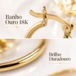 Brinco de Argola Lisa: elegância versátil para compor looks com estilo e praticidade. - Imagem 4
