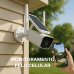 Câmera de segurança externa sem fio solar WiFi com detecção PIR, visão noturna e áudio bidirecional para proteção total 24h - Imagem 4