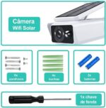 Câmera de segurança externa sem fio solar WiFi com detecção PIR, visão noturna e áudio bidirecional para proteção total 24h - Imagem 9