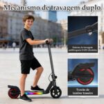 Patinete Infantil Elétrico Dobrável: seguro, leve, ajustável e ideal para crianças de 6 a 12 anos - Imagem 3