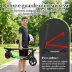 Patinete Infantil Elétrico Dobrável: seguro, leve, ajustável e ideal para crianças de 6 a 12 anos - Imagem 7