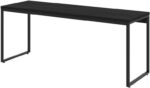 Mesa Dynamica Diretor 180x60x75cm amadeirada com estrutura preta, ideal para escritório funcional e elegante. - Imagem 3