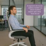 Cadeira de Escritório Ergonômica HYATTO OFFICE: conforto, apoio lombar e ajuste ideal para longas horas de uso - Imagem 7