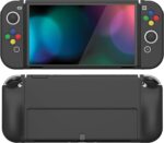 PlayVital AlterGrips capa protetora ergonômica para Nintendo Switch OLED com proteção fina, encaixe perfeito e acessórios inclusos, preta - Imagem 8