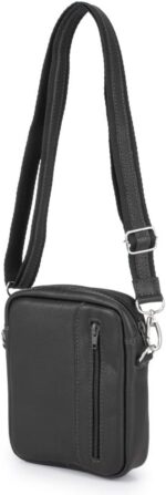 Mini Bolsa Shoulder Bag em Couro Legítimo: estilo streetwear, durável e prática para uso transversal masculino. - Imagem 6
