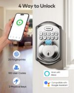 TEEHO TE012W fechadura inteligente WiFi com impressão digital, acesso remoto e segurança sem chave para sua casa e escritório - Imagem 4