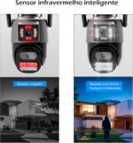 Câmera IP Externa WiFi 3MP com Visão Noturna, Dupla Lente e IP66 para Segurança 24h - Imagem 4