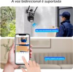 Câmera IP Externa WiFi 3MP com Visão Noturna, Dupla Lente e IP66 para Segurança 24h - Imagem 6