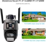 Câmera IP Externa WiFi 3MP com Visão Noturna, Dupla Lente e IP66 para Segurança 24h - Imagem 7