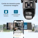 Câmera IP Externa WiFi 3MP com Visão Noturna, Dupla Lente e IP66 para Segurança 24h - Imagem 8