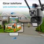 Câmera IP Externa WiFi 3MP com Visão Noturna, Dupla Lente e IP66 para Segurança 24h - Imagem 9