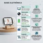 Babá Eletrônica Monitor de Vídeo AJ-A05 com visão noturna, termômetro e áudio bidirecional para mais segurança ao bebê. - Imagem 5