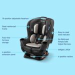 Graco Extend2Fit 2 em 1: mais conforto e segurança com LATCH, reclinação ajustável e uso prolongado voltado para trás. - Imagem 8