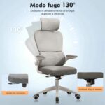 Cadeira de Escritório Ergonômica com suporte lombar, malha ventilada e capacidade de 150kg para mais conforto e postura saudável. - Imagem 3