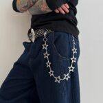 Corrente de cintura masculina com contas, acessório moderno para estilo e destaque no visual feminino - Imagem 4