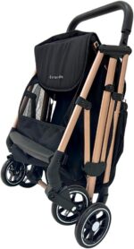 Carrinho Premiu Baby Zurich Preto Rose: leve, compacto e com fechamento automático para mais praticidade no dia a dia. - Imagem 5