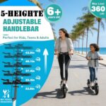 Scooter para adultos dobrável CUIOT com 3 freios, rodas de 20 cm e altura ajustável, ideal para segurança e conforto. - Imagem 3