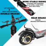 Scooter para adultos dobrável CUIOT com 3 freios, rodas de 20 cm e altura ajustável, ideal para segurança e conforto. - Imagem 6
