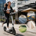 Scooter para adultos dobrável CUIOT com 3 freios, rodas de 20 cm e altura ajustável, ideal para segurança e conforto. - Imagem 7