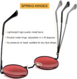 Gleyemor óculos de sol redondos polarizados: estilo unissex, lentes vermelhas e amarelas, proteção e conforto para compra online. - Imagem 4