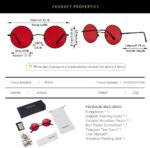 Gleyemor óculos de sol redondos polarizados: estilo unissex, lentes vermelhas e amarelas, proteção e conforto para compra online. - Imagem 6