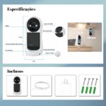 Babá Eletrônica Inteligente Alexa 360° Full HD com visão noturna e áudio bidirecional para bebês, idosos e pacientes - Imagem 8