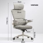 Cadeira de Escritório VMSTARK ergonômica: conforto, apoio lombar e ajustes para home office e trabalho - Imagem 3